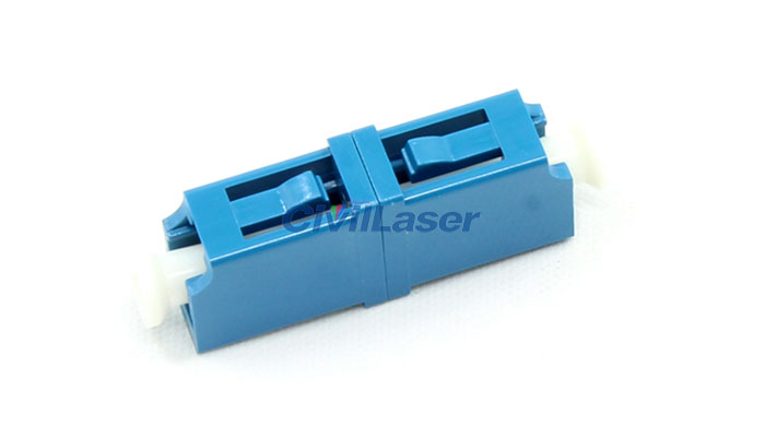 Symmetrical Type Azul Singal Mode Singal Core Plastic LC Fiber Optic Adapter